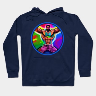 Colorful muscle daddy Hoodie